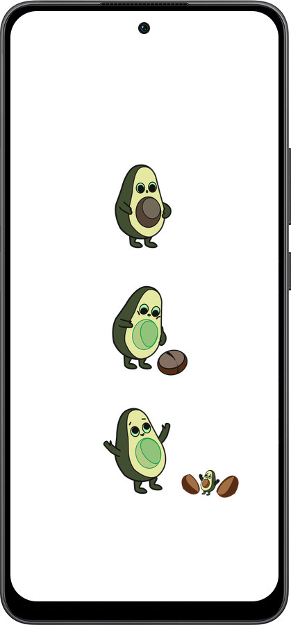 Силиконовый чехол Авокадо 1 для Oppo Reno13 F 5G / Reno13 F 4G - 4857u-3955 изображение 