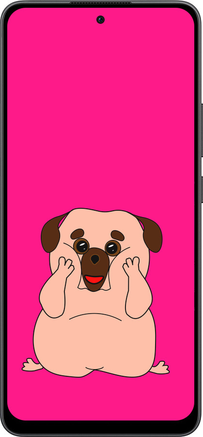 Силиконовый чехол Весёлый мопс для Oppo Reno13 F 5G / Reno13 F 4G - 4908u-3955 изображение 