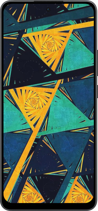 Силиконовый чехол Арт, абстракция, желтый, синий для Oppo Reno13 F 5G / Reno13 F 4G - 5382u-3955 изображение 