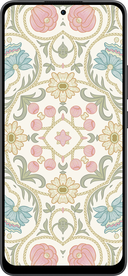 Силиконовый чехол Цветочный орнамент v2 для Oppo Reno13 F 5G / Reno13 F 4G - 5513u-3955 изображение 