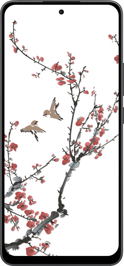 Силиконовый чехол Сакура v2 для Oppo Reno13 F 5G / Reno13 F 4G - 5538u-3955 изображение 