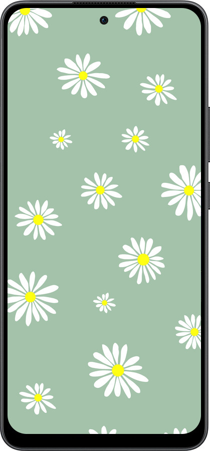 Силиконовый чехол Ромашки v4 для Oppo Reno13 F 5G / Reno13 F 4G - 5603u-3955 изображение 