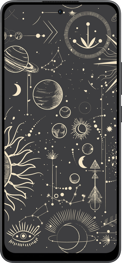 Силиконовый чехол Фаза луны для Oppo Reno13 F 5G / Reno13 F 4G - 5605u-3955 изображение 