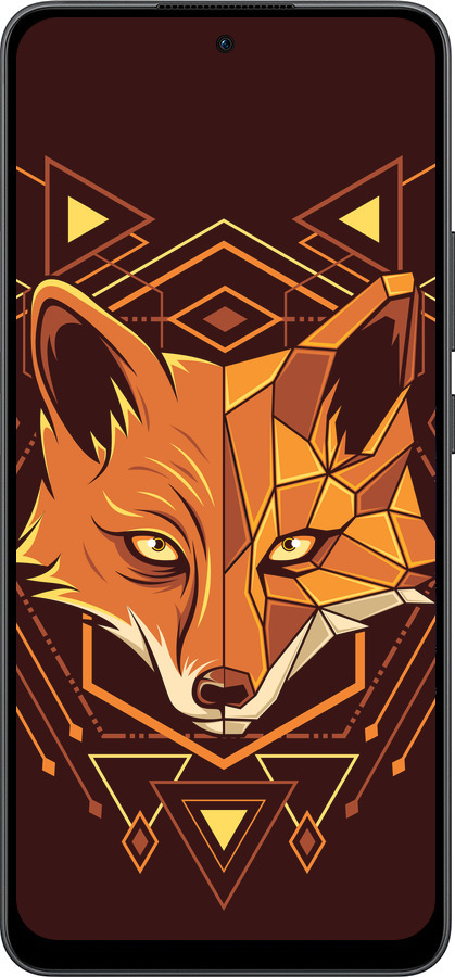 Силіконовий чехол Лисиця геометрія для Oppo Reno13 F 5G / Reno13 F 4G - 5607u-3955 изображение 