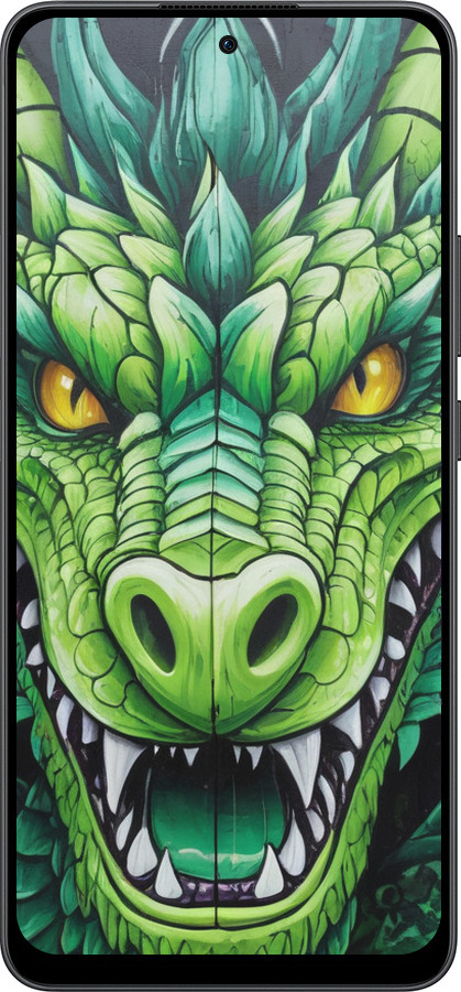 Силиконовый чехол Зелёный дракон для Oppo Reno13 F 5G / Reno13 F 4G - 5816u-3955 изображение 