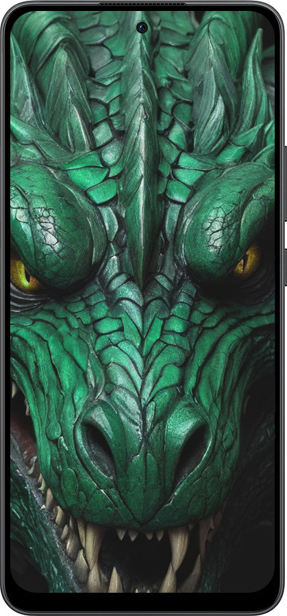 Силиконовый чехол Зелёный дракон v2 для Oppo Reno13 F 5G / Reno13 F 4G - 5817u-3955 изображение 