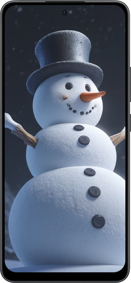 Силиконовый чехол Снеговик для Oppo Reno13 F 5G / Reno13 F 4G - 5826u-3955 изображение 