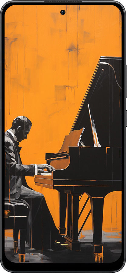 Силиконовый чехол Чехол для телефона Мужчина за Роялем для Oppo Reno13 F 5G / Reno13 F 4G - 5938u-3955 изображение 