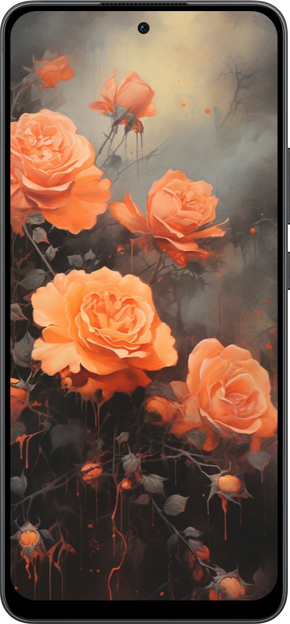 Силіконовий чехол Оранжеві троянди для Oppo Reno13 F 5G / Reno13 F 4G - 5944u-3955 изображение 