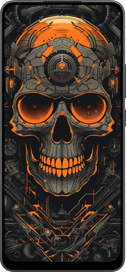 Силиконовый чехол Череп для Oppo Reno13 F 5G / Reno13 F 4G - 5952u-3955 изображение 