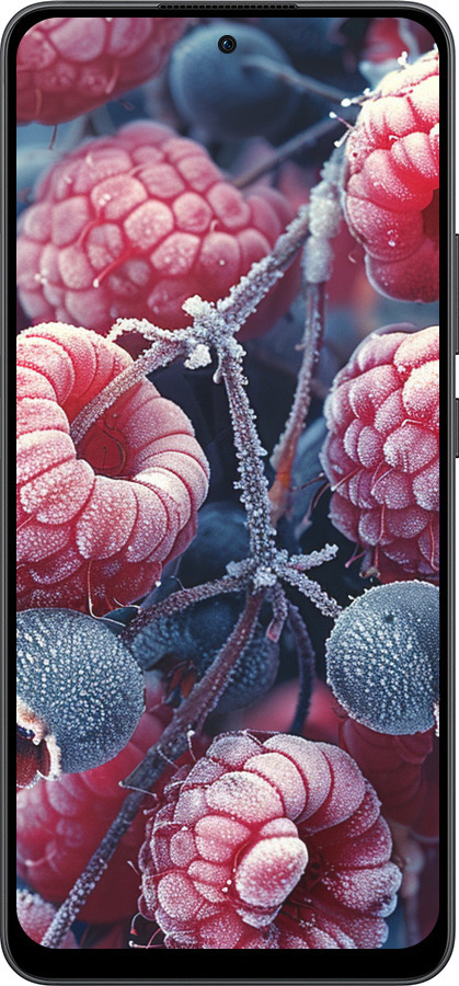 Силиконовый чехол Морозные ягоды для Oppo Reno13 F 5G / Reno13 F 4G - 6033u-3955 изображение 