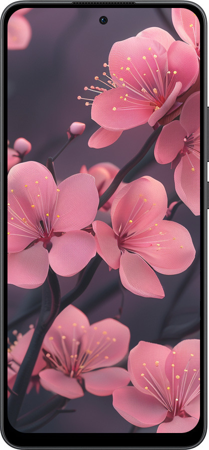 Силіконовий чехол Пурпурова сакура для Oppo Reno13 F 5G / Reno13 F 4G - 6075u-3955 изображение 