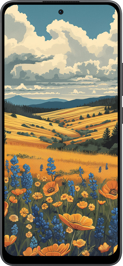 Силиконовый чехол Украинское поле для Oppo Reno13 F 5G / Reno13 F 4G - 6082u-3955 изображение 