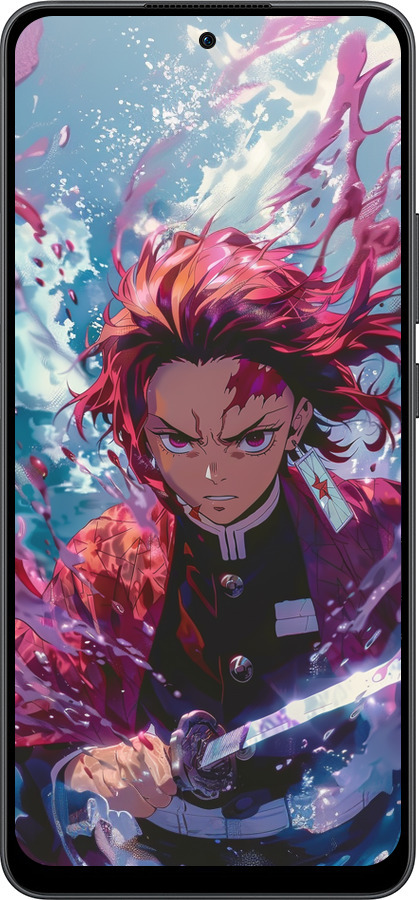 Силиконовый чехол Танджиро Камадо: Клинок рассекающий демонов для Oppo Reno13 F 5G / Reno13 F 4G - 6111u-3955 изображение 