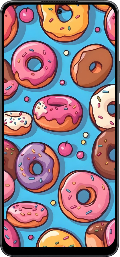 Силиконовый чехол Пончики для Oppo Reno13 F 5G / Reno13 F 4G - 6318u-3955 изображение 