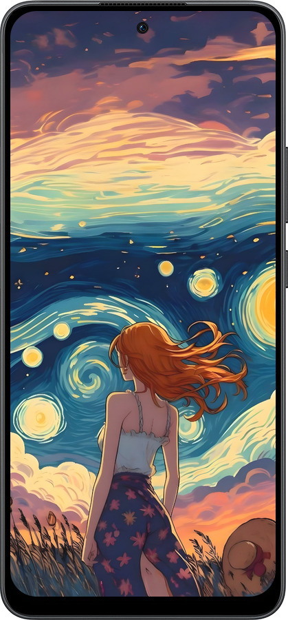 Силиконовый чехол Девушка Арт для Oppo Reno13 F 5G / Reno13 F 4G - 6325u-3955 изображение 