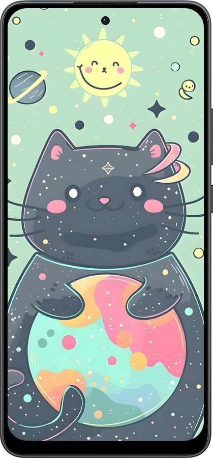 Силиконовый чехол Милый котик для Oppo Reno13 F 5G / Reno13 F 4G - 6364u-3955 изображение 