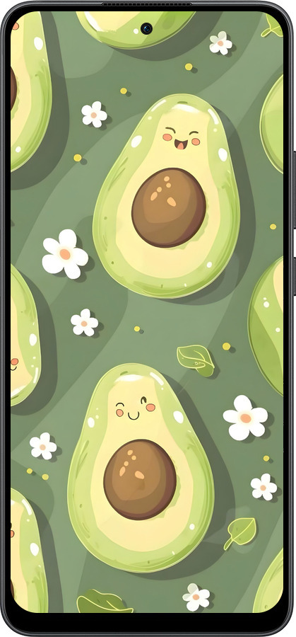 Силиконовый чехол Авокадо для Oppo Reno13 F 5G / Reno13 F 4G - 6380u-3955 изображение 