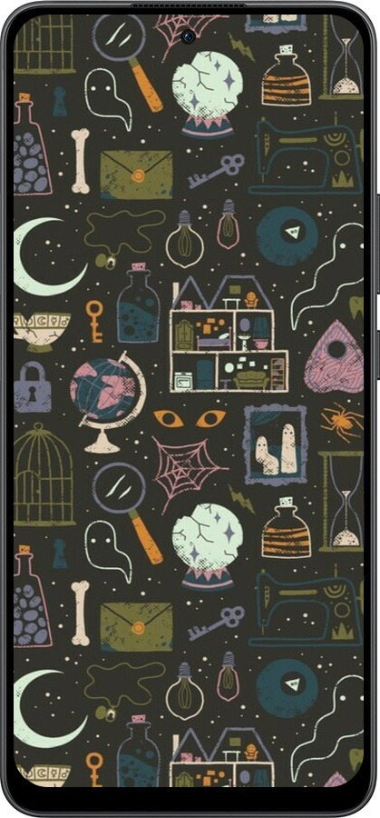 Силиконовый чехол Колдовской принт для Oppo Reno13 F 5G / Reno13 F 4G - 6425u-3955 изображение 