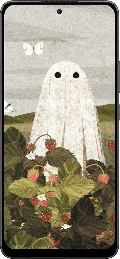 Силиконовый чехол Клубничные поля и привидения для Oppo Reno13 F 5G / Reno13 F 4G - 6426u-3955 изображение 