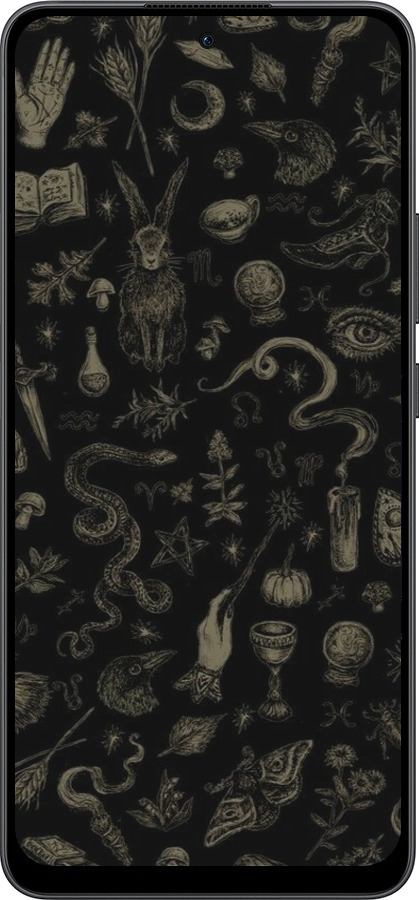 Силиконовый чехол Мистический коллаж с травами и магическими символами для Oppo Reno13 F 5G / Reno13 F 4G - 6428u-3955 изображение 