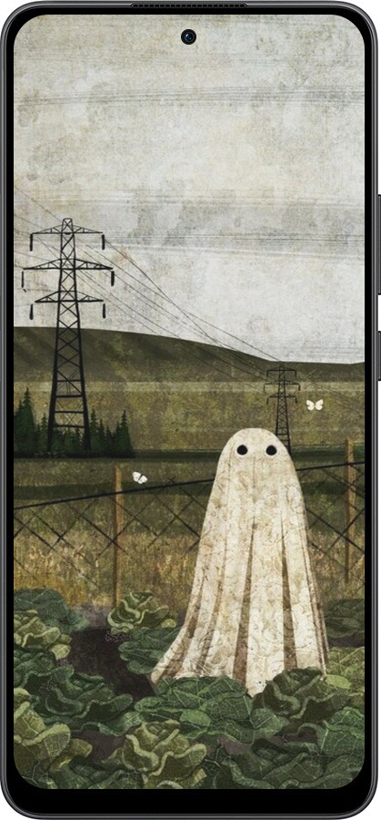 Силиконовый чехол Иллюстрация призрак в капусте для Oppo Reno13 F 5G / Reno13 F 4G - 6440u-3955 изображение 