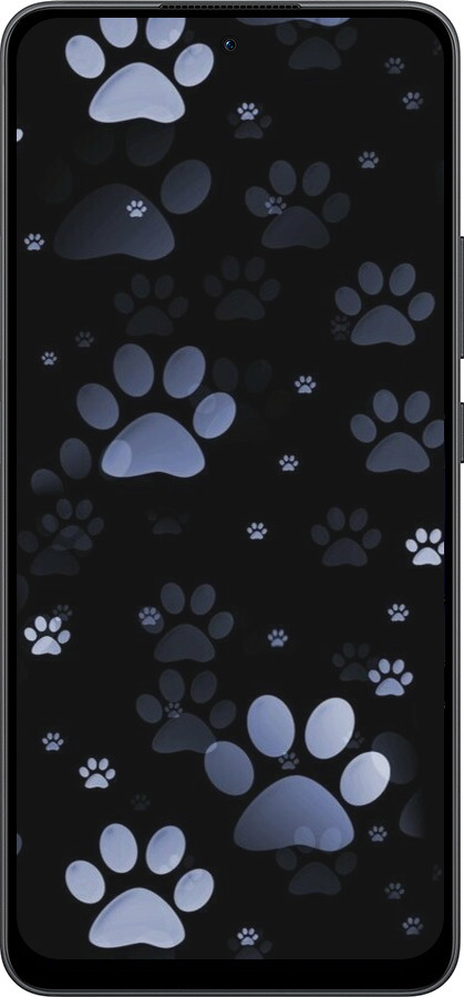 Силиконовый чехол С синими отпечатками лап для Oppo Reno13 F 5G / Reno13 F 4G - 6441u-3955 изображение 