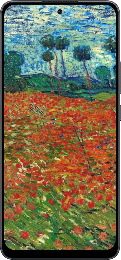 Силиконовый чехол Винсент Ван Гог-Маковое поле для Oppo Reno13 F 5G / Reno13 F 4G - 6466u-3955 изображение 