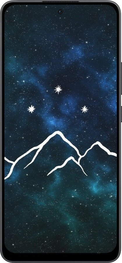 Силіконовий чехол Гори та зірки намальовані на тлі галактики для Oppo Reno13 F 5G / Reno13 F 4G - 6490u-3955 изображение 