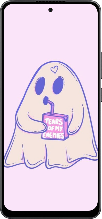 Силиконовый чехол Милый призрак для Oppo Reno13 F 5G / Reno13 F 4G - 6507u-3955 изображение 