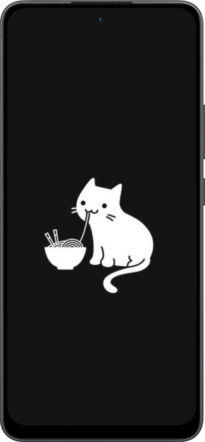 Силиконовый чехол С милым котом на черном фоне для Oppo Reno13 F 5G / Reno13 F 4G - 6528u-3955 изображение 