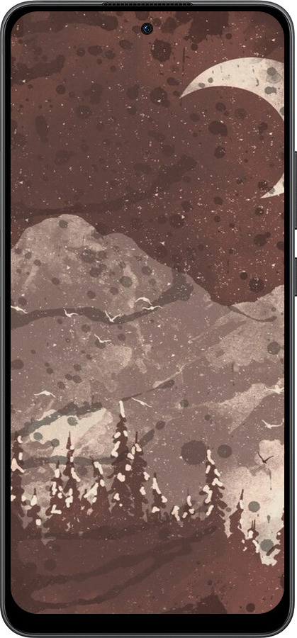 Силиконовый чехол С изображением лунного пейзажа в ночном лесу для Oppo Reno13 F 5G / Reno13 F 4G - 6546u-3955 изображение 