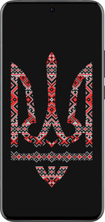 Силиконовый чехол Герб - вышиванка на черном фоне для Oppo Reno13 Pro - 1196u-3943 изображение 