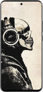 Силиконовый чехол Скелет-меломан v2 для Oppo Reno13 Pro - 1200u-3943 изображение 