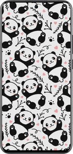 Силиконовый чехол Панды для Oppo Reno13 Pro - 4318u-3943 изображение 