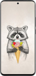 Силиконовый чехол Енотик с мороженым для Oppo Reno13 Pro - 4602u-3943 изображение 