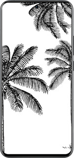 Силиконовый чехол Пальмы1 для Oppo Reno13 Pro - 4634u-3943 изображение 