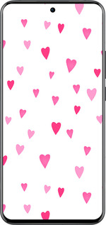 Силиконовый чехол Сердечки 2 для Oppo Reno13 Pro - 4763u-3943 изображение 