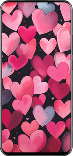 Силиконовый чехол Сердечки 4 для Oppo Reno13 Pro - 5662u-3943 изображение 