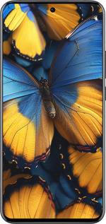 Силіконовий чехол Жовто-блакитні метелики для Oppo Reno13 Pro - 6046u-3943 изображение 