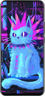 Силиконовый чехол Кот панк для Oppo Reno13 Pro - 6311u-3943 изображение 