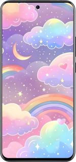 Силиконовый чехол Облака и радуга для Oppo Reno13 Pro - 6312u-3943 изображение 