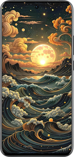 Силиконовый чехол Арт волны для Oppo Reno13 Pro - 6332u-3943 изображение 