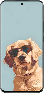 Силіконовий чехол Пес в очках для Oppo Reno13 Pro - 6381u-3943 изображение 