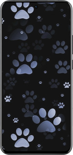 Силиконовый чехол С синими отпечатками лап для Oppo Reno13 Pro - 6441u-3943 изображение 