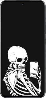 Силиконовый чехол Скелет делает Selfie для Oppo Reno13 Pro - 6535u-3943 изображение 