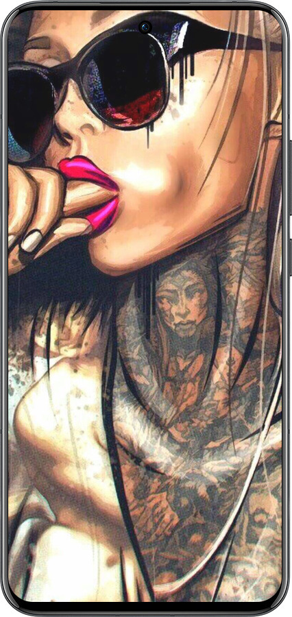 Силиконовый чехол Девушка в тату для Oppo Reno13 Pro - 4001u-3943 изображение 