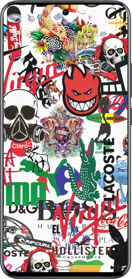 Силіконовий чехол Many different logos для Oppo Reno13 Pro - 4022u-3943 изображение 