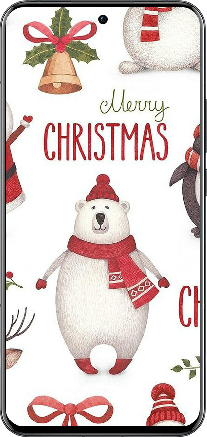 Силиконовый чехол Merry Christmas для Oppo Reno13 Pro - 4106u-3943 изображение 