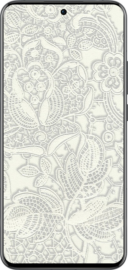 Силиконовый чехол Белое кружево для Oppo Reno13 Pro - 4383u-3943 изображение 